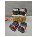 4-- Rechargeable Batteries 8.0-18V Batteries in