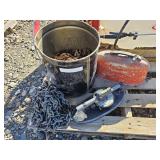 Builder's Level & Bucket of Chain