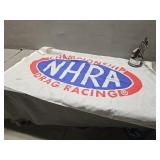 Signed Drag Racing Flag & Racing Trophy