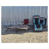 Folding Lounge Chairs, Brown Coleman Cot