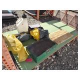 Coleman Camp Stove, Fuel Can, Tent, Shower Mat
