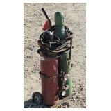 O2 / Acetylene Set Up with Cart