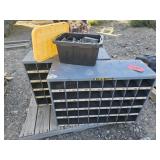 2- Large Bolt Bins, Yellow Tote of Bolts