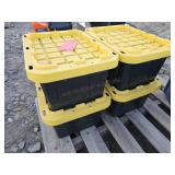 4 -  Yellow Totes & Lids