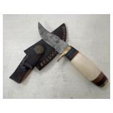 Damascus Knife & Sheath