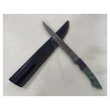 Damascus Knife & Sheath