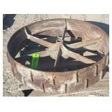 Vintage Metal Tractor Wheel Vintage Metal Tractor Wheel
