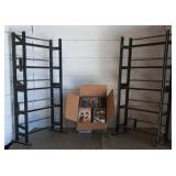 Box of DVDs & DVD Stands Box of DVDs & DVD Stands