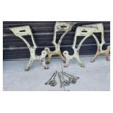 Cast Iron Theater Seat Frames. 22" tall. Cast Iron Theater Seat Frames. 22" tall.
