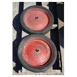 2-- solid tires with wheels 2-- solid tires with wheels