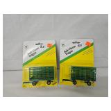 2-John Deere Bale Throw Wagon