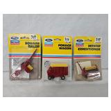 3-Cards Ford NH Square Baler-Forage Wagon-Mower