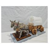 Custom Made Wood StageCoach w/2 Mules