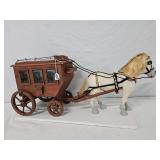BarbieDoll Horse and Wooden Fargo Carriage