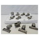 11-Pieces New Holland Ford Pewter Farm Machinery