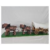 4-Horse Hitch w/Hand Made Wooden StageCoach