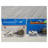 2-cards, 2-4WD Pickup w/Ford NH SkidLoader,Trailer