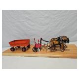 2-Horse Hitch Forecart & Ertl Allis Chalmers Wagon