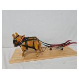 2-Mule Team Pulling Walk behind Mountville Plow