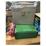 Coleman 2-Burnet Cook Stove & Metal File Box