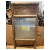 2 Wash Boards & Antique Roll of Barb Wire