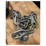 5 ft x 1/2 in Safety Chain w/ Hook & Clevis