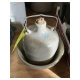 Western Stoneware Bowl - Hairline Crack and