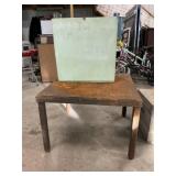 Steel Worktable & Wooden Box