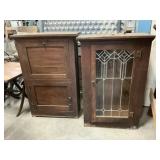 2 Antique Wood Cabinets