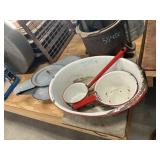 Apple Press & 3-Porcelain Pans