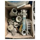 Box of Valves, Caps, Tees, Cutlers, Spray Nozzles