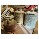 Vintage Steel Cans - Gas, Diamond Products, Etc