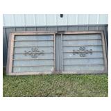 Vintage Wrought Iron Door & Sliding Glass Door