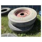 2-9.00R20 14-Ply Tires on 8-Bolt Rims