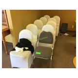 10 headed stack chairs with complete set of white 10 headed stack chairs with complete set of white