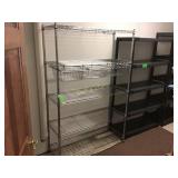 Large wire rack with slide out basket units Large wire rack with slide out basket units