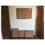 Four assorted cork boards Four assorted cork boards