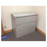 Three Drawer Lateral File With Keys