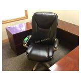 Serra Leather and Metal Executive Chair- As is