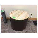 Wood Base Table With Marble Top 31' Diameter