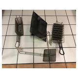 Assorted fryer baskets and accessories