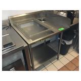 32 inch wide stainless steel work stand with