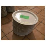 Stack of oval platters