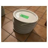 Stack of oval platters