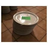 Stack of oval platters