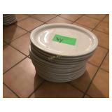 Stack of oval platters