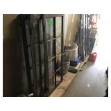 Five 8 panel doors or windows missing some panes