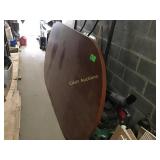 Oval wood mode conference table, 8 foot long by 4