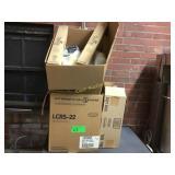 Three boxes of assorted paper products
