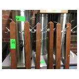 Six wood and coat racks some of the hooks are